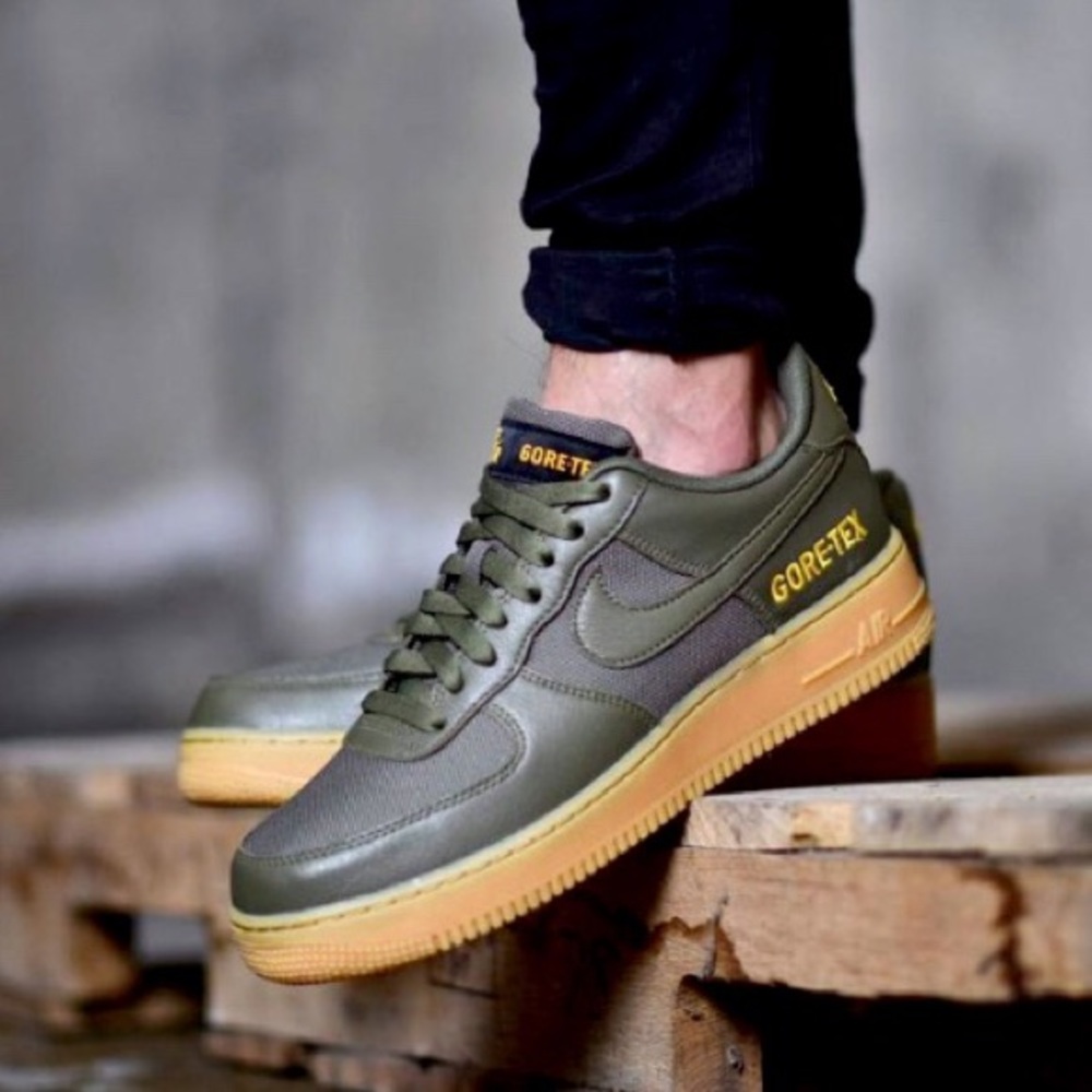 💎NEW Nike AIR FORCE 1 GORE-TEX LOW | OLIVE YELLOW